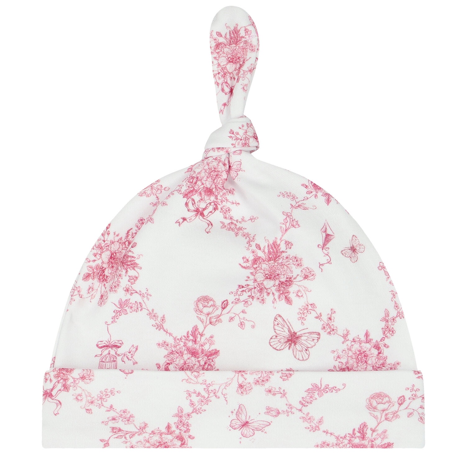 Baby Girls White & Pink Floral & Butterflies Babygrow Set, 1, hi-res